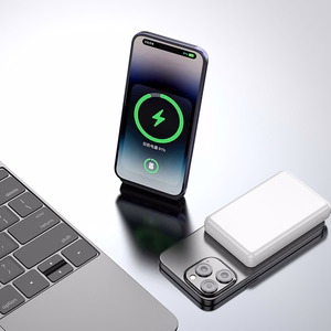 Dudao K14S magnetinė 20W 5000mAh 1x USB-A 1x USB-C balta išorinė baterija