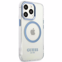 Guess GUHMP13LHTRMB iPhone 13 Pro / 13 6,1" mėlynas/mėlynas hard dėklas Metal Outline Magsafe