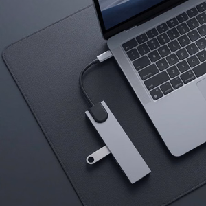 Tech-Protect HB09 USB šakotuvas 8in1 TYPE-C + USB-A 3.0 + USB-C 3.0 + HDMI 4K 60HZ + SD/TF + PD100W + RJ45 1000 MB/S - pilkas