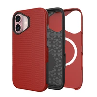 Dėklas Perfectionists Triangle Mag Case Apple iPhone 15 raudonas