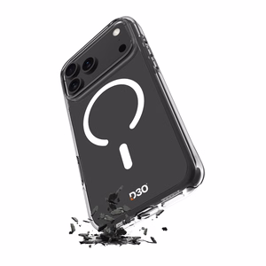 Puro Impact skaidrus D3O TPU+PC magnetinis dėklas telefonui iPhone 17 Pro - permatomas