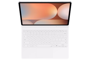 DX825UWE Book Cover Keyboard Samsung Galaxy Tab S10+/S9+/S9 FE+, baltas