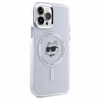 Karl Lagerfeld IML Metalinė Choupette galva MagSafe dėklas iPhone 12 - baltas