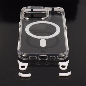 Tel Protect Strap Clear Case for Iphone 15 Pro Max white
