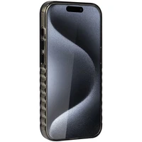 Audi IML Magnetinis dėklas su dideliu logotipu telefonui iPhone 15 Pro Max - juodas