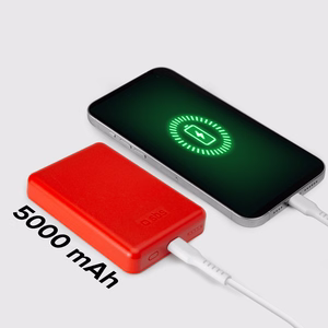 Išorinė baterija SBS TEBB5000MAG1CR 5000 mAh suderinama su MagSafe - raudona