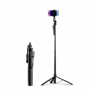 Asmenukių lazda Orico SPM215 trikojis 1/4 colio telefono kamerai su 360 laipsnių pasukimu Bluetooth 5.2 - juoda