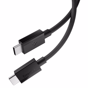 Spigen Essential EB6015CC USB-C laidas, 60 W, 150 cm – juodas