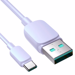 Joyroom Multi-Color Series A14 USB-A / USB-C 3A кабель 1.2m - фиолетовый