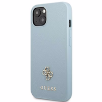 Guess GUHCP13SPS4MB iPhone 13 mini 5,4" mėlynas/mėlynas dėklas Saffiano 4G Small Metal Logo