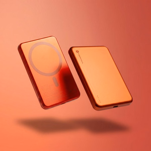 Forcell F-Energy Slim F5K9 išorinė baterija, suderinama su MagSafe, 5000 mAh, 15 W, QC 4.0, PD 3.0, oranžinė