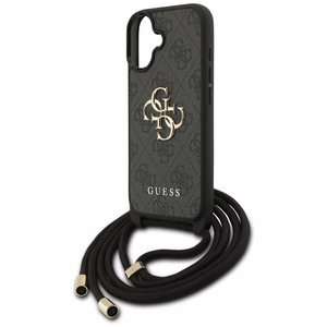 "Guess 4G Big Logo Cord Stap Crossbody" dėklas iPhone 17 - juodas