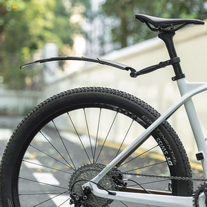 Rockbros FK-810 sulankstomų teleskopinių dviračio purvasaugių rinkinys – juodas