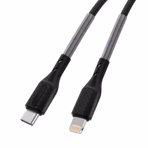 FORCELL F-ENERGY Carbon CB-01C Kabelis C tipo į Lightning PD 3A 27W CB-01C 1 m juodas