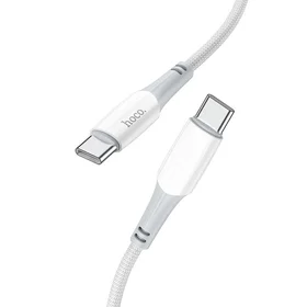 Kabelis USB-C į USB-C Hoco 3A 60W 1 m X70 baltas