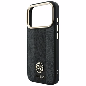 Dėklas, skirtas IPHONE 18 Pro Max/17 Pro max suderinamas su „MagSafe“ (Stripe Round and Classic Logos 4G) (spalva: juoda)