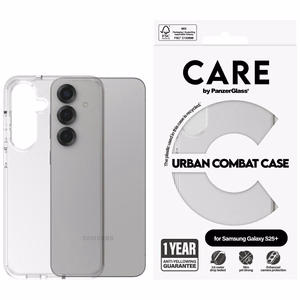 CARE by PanzerGlass Flagship Urban Combat dėklas Samsung Galaxy S25+ - skaidrus