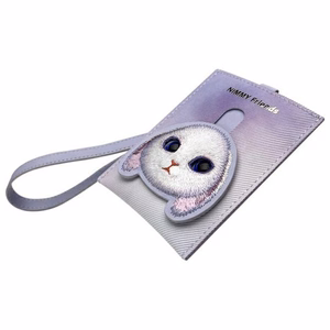 Nimmy Big Eyed Pet 2.0 Triušis 3-in-1 Dėklas telefonui + Piniginė + Sekimo įrenginio dėklas - violetinis (m)