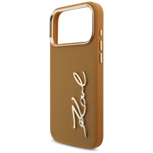 Karl Lagerfeld Karl Script Logo dėklas iPhone 17 Pro Max - rudas