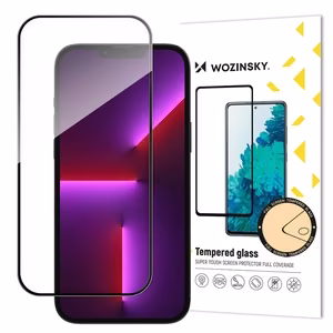 LCD apsauginis stikliukas "Wozinsky 5D Full Glue" Apple iPhone 16 Pro Max pritaikytas dėklui juodas