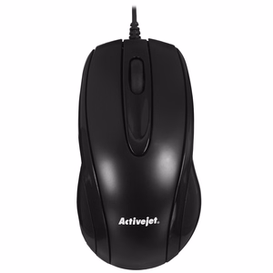 Activejet AMY-083 laidinė USB pelė (optinė; 1000 DPI; juoda)