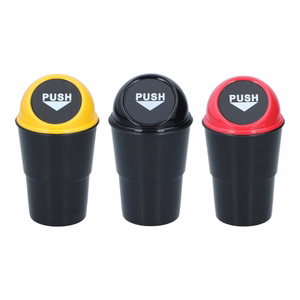 Dunlop automobilinė šiukšliadėžė, 400 ml, 10x17 cm, raudona ir juoda