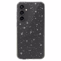 Kristalinis blizgus dėklas telefonui Samsung Galaxy S23 FE sidabrinis