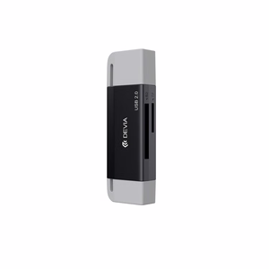 Devia kortelių skaitytuvas 2in1 EL239 USB/USB-C 2.0 juodas