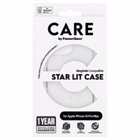 CARE by PanzerGlass Flagship Star Lit dėklas telefonui iPhone 16 Pro Max 6.9" baltas Magnetinis 1344