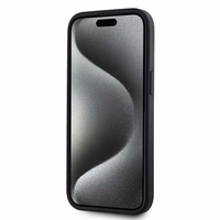 DKNY Odinis langeliais raštuotas magnetinis dėklas iPhone 15/14/13 - juodas