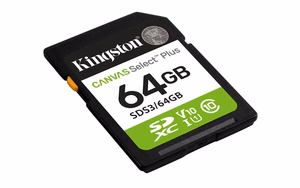 Kingston Technology Canvas Select Plus Gen3 64 GB SD UHS-I Klasės 10