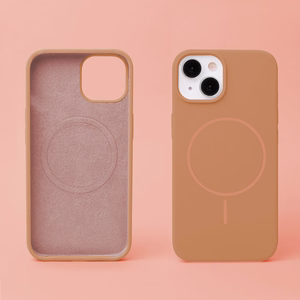 Silicone Thin Mag dėklas iPhone 17 Pro Max 6,9" karamelė