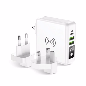 FORCELL F-ENERGY daugiafunkcis įkroviklis 15W 4in1 su USB/USB-C jungtimi, išorine baterija 8000mAh ir belaidžiu įkrovimu