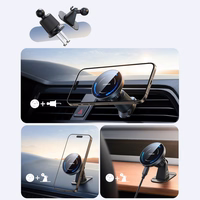 Belaidis automobilinis įkroviklis-laikiklis Joyroom (JR-ZS502) Magnetic (MagSafe 15W) tvirtinamas ant ventiliacijos grotelių juodas