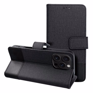 GOMMA knygos tipo dėklas telefonui Xiaomi Redmi Note 14 4G (GLOBAL - 164,84mm x 78,15mm x 8,16mm) juodas