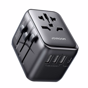 Universalus kelioninis įkroviklis Joyroom JR-TCW01 15W 3xUSB-A/USB-C juodas