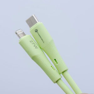 FORCELL F-ENERGY C346 kabelis Type C į Lightning PD 3A 27W Silicone 1 m žalias