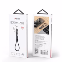 YESIDO laidas CA177 greito įkrovimo 60W Type-C/Type-C 20CM 3A juodas