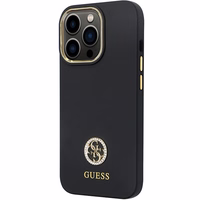 Guess GUHCP13XM4DGPK iPhone 13 Pro Max 6.7" juodas/juodas hardcase Silicone Logo Strass 4G