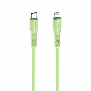 FORCELL F-ENERGY C346 kabelis Type C į Lightning PD 3A 27W Silicone 1 m žalias