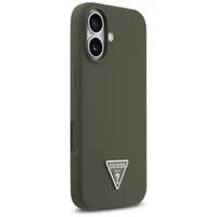 Guess Silicone Triangle Logo MagSafe Case for iPhone 17 - Green