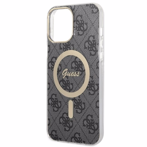 Guess GUHMP13XH4STK iPhone 13 Pro Max 6.7" juodas/juodas kietas dėklas 4G MagSafe