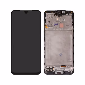 Ekranas Samsung A175 A17 4G/A176 A17 5G su lietimui jautriu stikliuku ir rėmeliu Black ORG