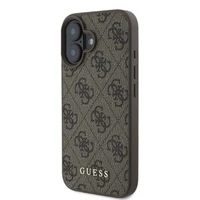 Guess 4G Classic dėklas telefonui iPhone 16 - rudas