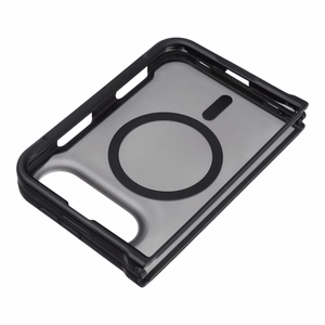 Juodas Forcell F-Protect 4sD-i Smoke Hybrid Premium dėklas iPhone Duo, suderinamas su MagSafe