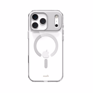Moshi iGlaze MagSafe dėklas, skirtas iPhone 17 Pro Max, „Luna Silver“ spalvos