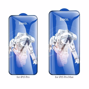 HOCO Apsauginis stiklas HD 5D Guardian shield (rinkinys 10-in-1) skirtas iPhone 15 Pro (juodas) (G14)