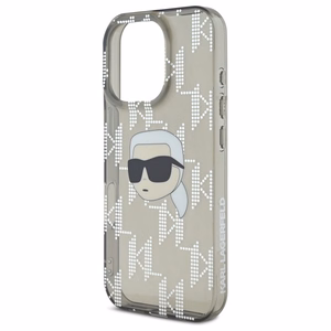 Karl Lagerfeld IML Karl galvos elektropluotas iPhone 16 Pro dėklas - juodas