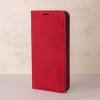 Išmanusis Suede dėklas for iPhone 17 6,3" raudonas