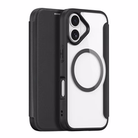 Dux Ducis Skin X Pro iPhone 17 dėklas su pinigine, suderinamas su MagSafe - juodas